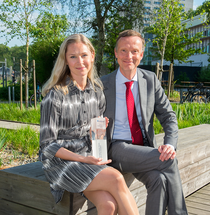 Charlotta Weber from the Aalto University (Finland) and SVP Innovation & Technology Maurits van Tol (Borealis)