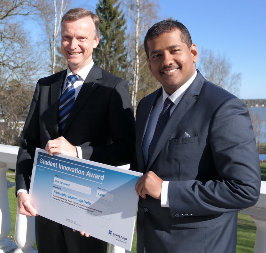 Nanjunda Shanmuga Velu from Ecole Nationale Superieure d´arts et Metiers in Paris (France) and SVP Innovation & Technology Maurits van Tol (Borealis)