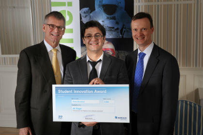 f.l.t.r.: Mark Garrett, Borealis CEO; Ali Goger; Maurits Van Tol, Borealis Vice President Innovation & Technology