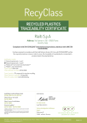 Rialti SpA RecyClass Certificate - Traceability