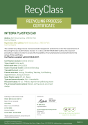 Integra RecyClass Certificate