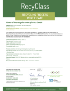 MTM RecyClass Certificate - Recycling Process