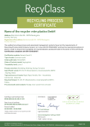 MTM RecyClass Certificate - Recycling Process