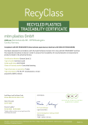MTM RecyClass Certificate - Traceability