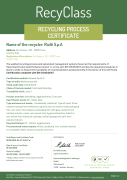 Rialti SpA RecyClass Certificate - Recycling Process