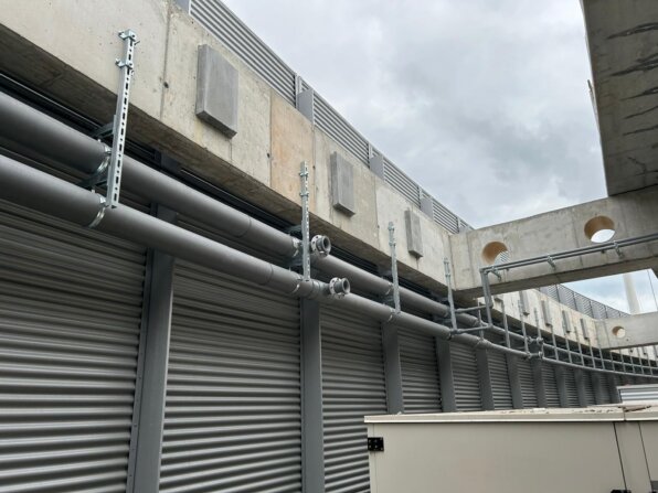 NIRON PP-RCT pipes installed at the new sports arena in Northern Italy—designed for durability, efficiency, and long-term performance.