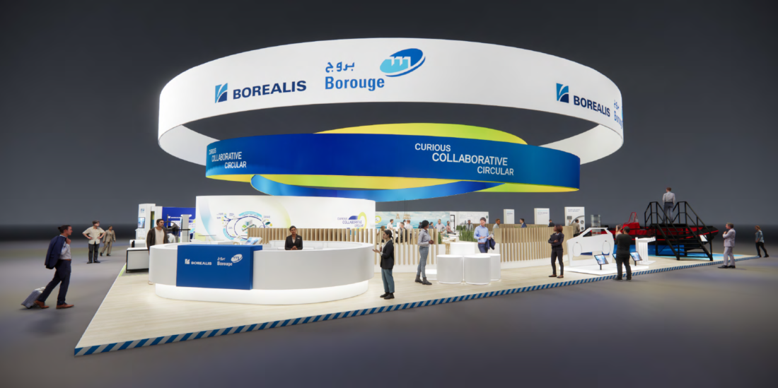 Borealis and Borouge stand design – for illustration purposes only