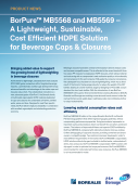 BorPure™ MB5568 and MB5569 Lightweight sustainable cost efficient HDPE solution for beverage caps closures
