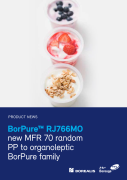 BorPure™ RJ766MO New MFR 70 random PP to organoleptic Bor Pure family