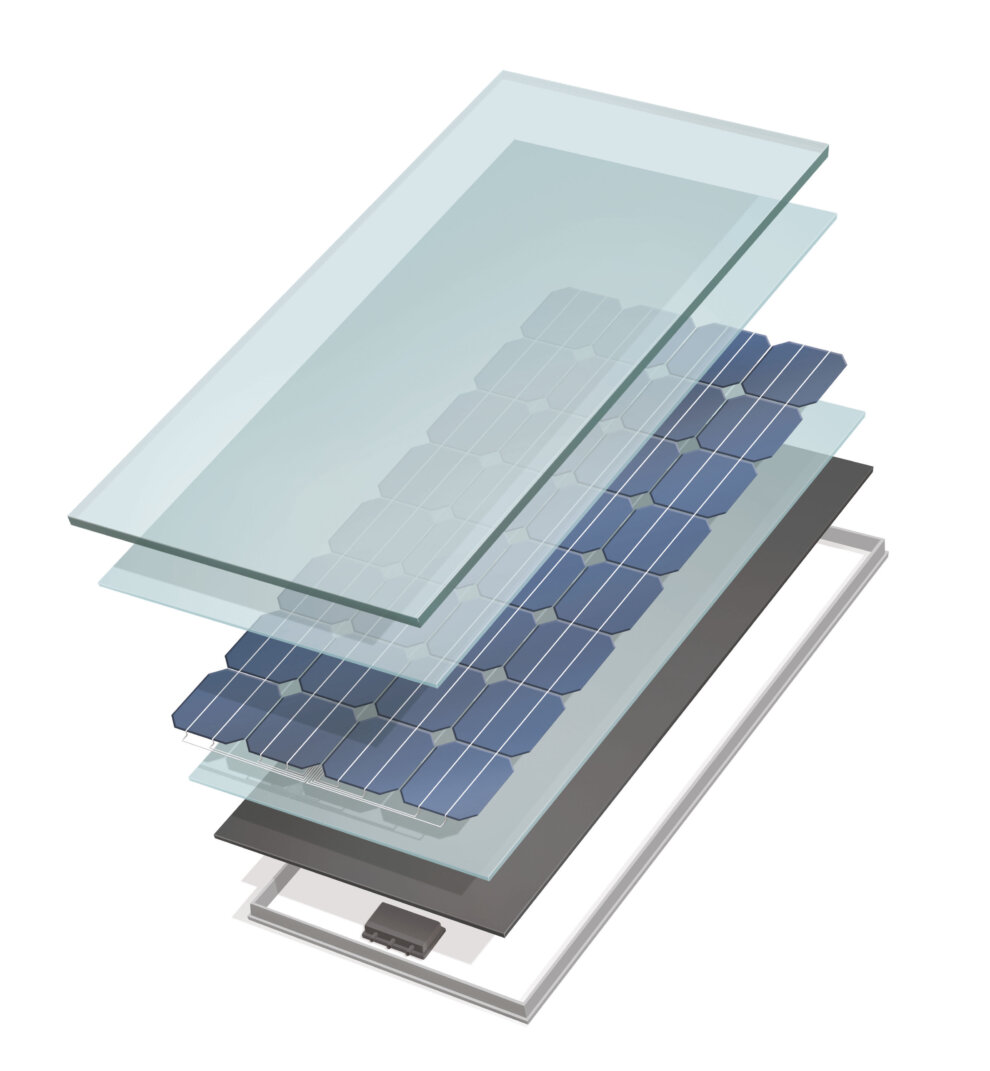 Solar panel transparent encapsulants black backsheet 001 2018 Original c Borealis
