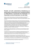Borealis und UCC unterzeichnen Vereinbarung zur gemeinsamen Entwicklung eines Polyethylenprojekts im Weltmaßstab in Anwesenheit des Präsidenten von Kasachstan und des Kronprinzen von Abu Dhabi