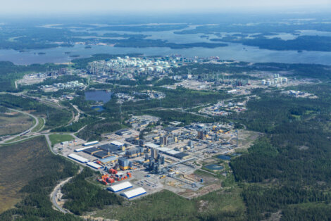 photo: Kilpilahti industrial area in Porvoo, Finland.
