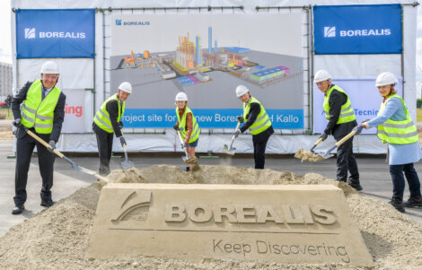 Photo: Borealis Executive Board with Alderman Annick De Ridder (middle) and Ambassador Elisabeth Kornfeind (right)