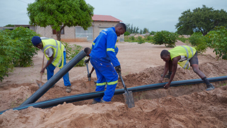 Photo: The works carried out included constructing water supply networks using HDPE PE100 pipes, repairing existing water tanks, training the SSOs’ staff to manage, operate and maintain pipeline systems.