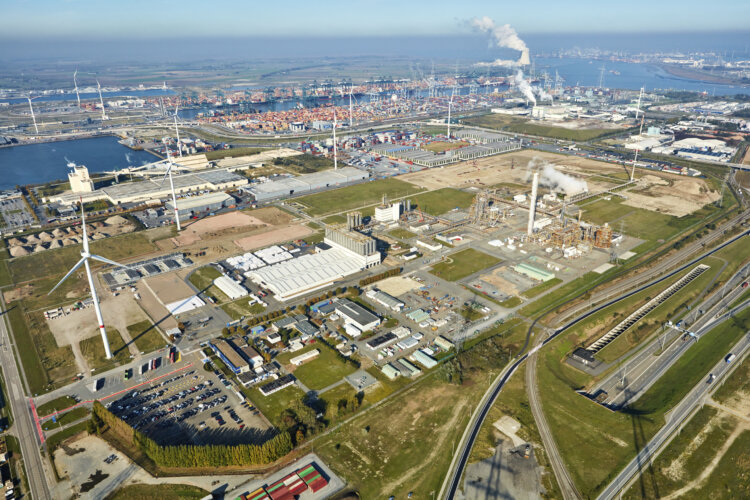 photo: Aerial view of the ISCC PLUS certified Borealis location in Kallo, Belgium