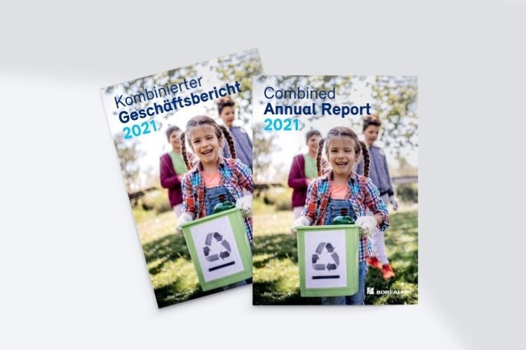Photo: Borealis’ combined sustainability and financial report for the year 2021  is available in English and German language.