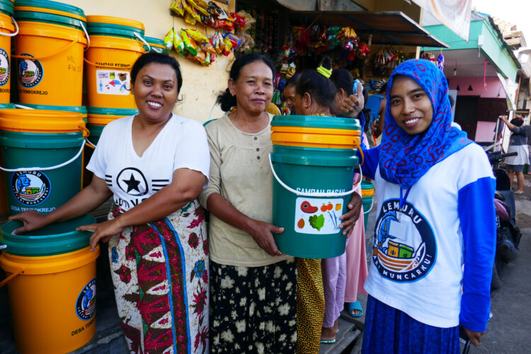 Photo: Project STOP has brought more circular and reliable waste management services to more than 260,000 people in three cities in Indonesia - many receiving waste collection for the first time ever.