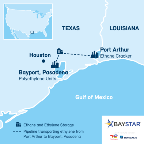 Illustration: Baystar assets in Texas, US.