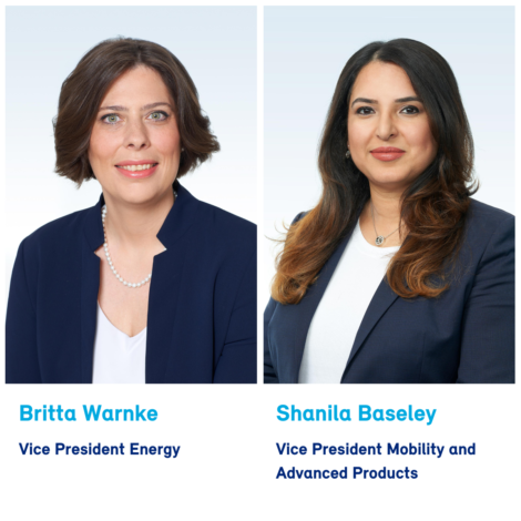 Photo: Britta Warnke, VP Energy & Shanila Baseley, VP Mobility & Advanced Products at Borealis