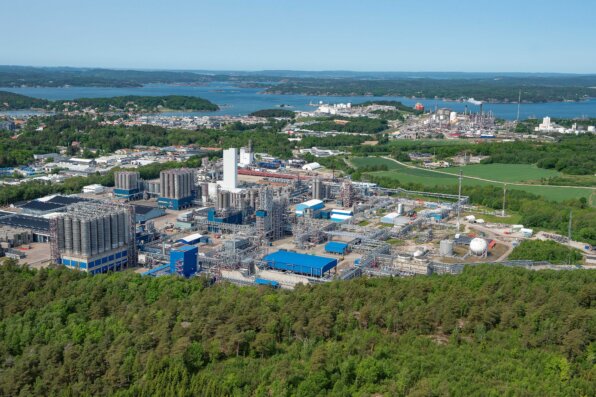Photo: Aireal view of our Borealis production facility in Stenungsund, Sweden