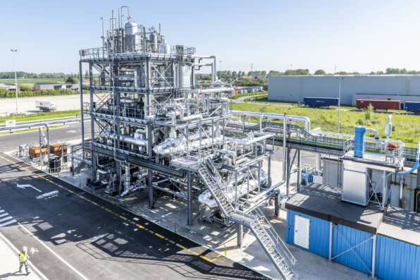 Photo: At chemical recycler BlueAlp, plastic from Woosh baby diapers is converted into a circular feedstock for new polymers.
