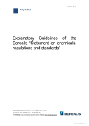 Explanatory guidelines of the 'Borealis Statement on chemicals, regulations and standards'
