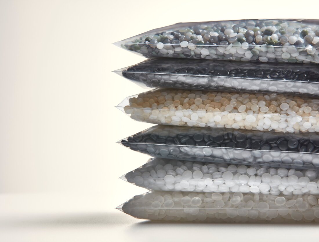 Photo: Packed recycled pellets