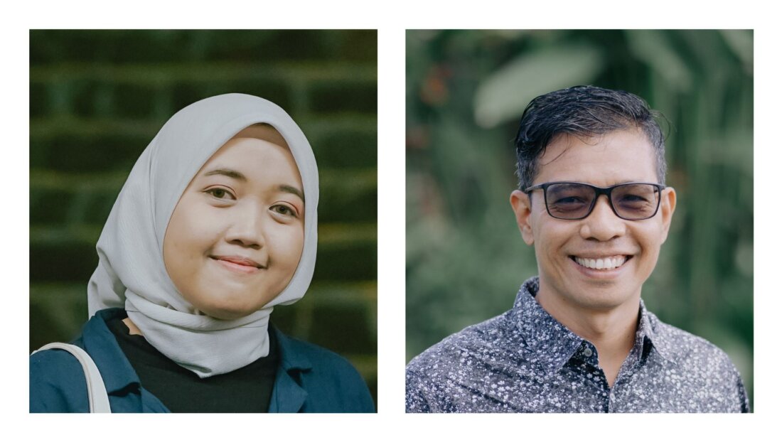 Photo:  Maurin Rizkianita Arjana Behavior Change and Communication Officer and Lintong Manik Project Manager